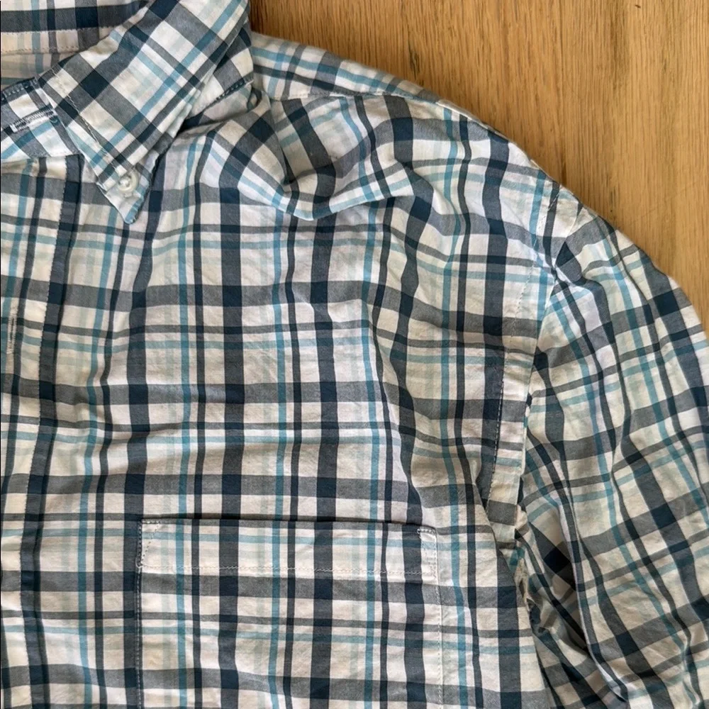 J crew Men's Blue Plaid Shirt